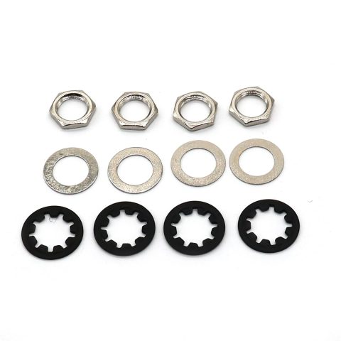 harpfeas 12PCS Guitar Nuts, Washers & Lock Washers for US CTS Pots 1/4 2-Conductor Guitar/Bass Output Jack