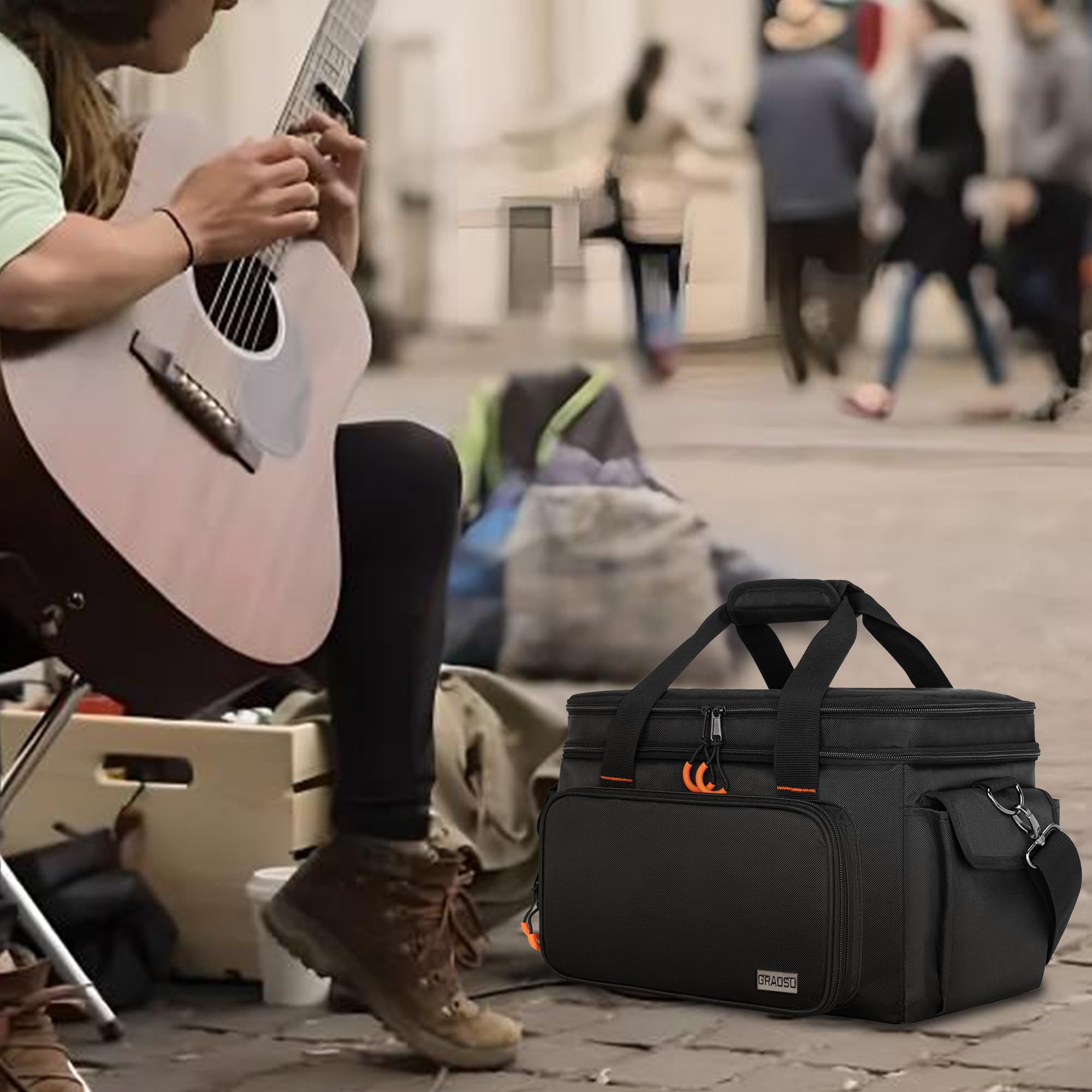 Carry Bag Compatible with Positive Grid Spark 40 Amp, Music Gear Case Black