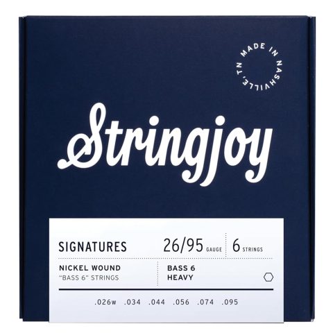 Stringjoy BVI2695 Signatures Bass VI Strings, 26-95 Balanced Heavy Gauge, Nickel Guitar Strings, Electric Bass VI Guitar Strings, 6 String Set