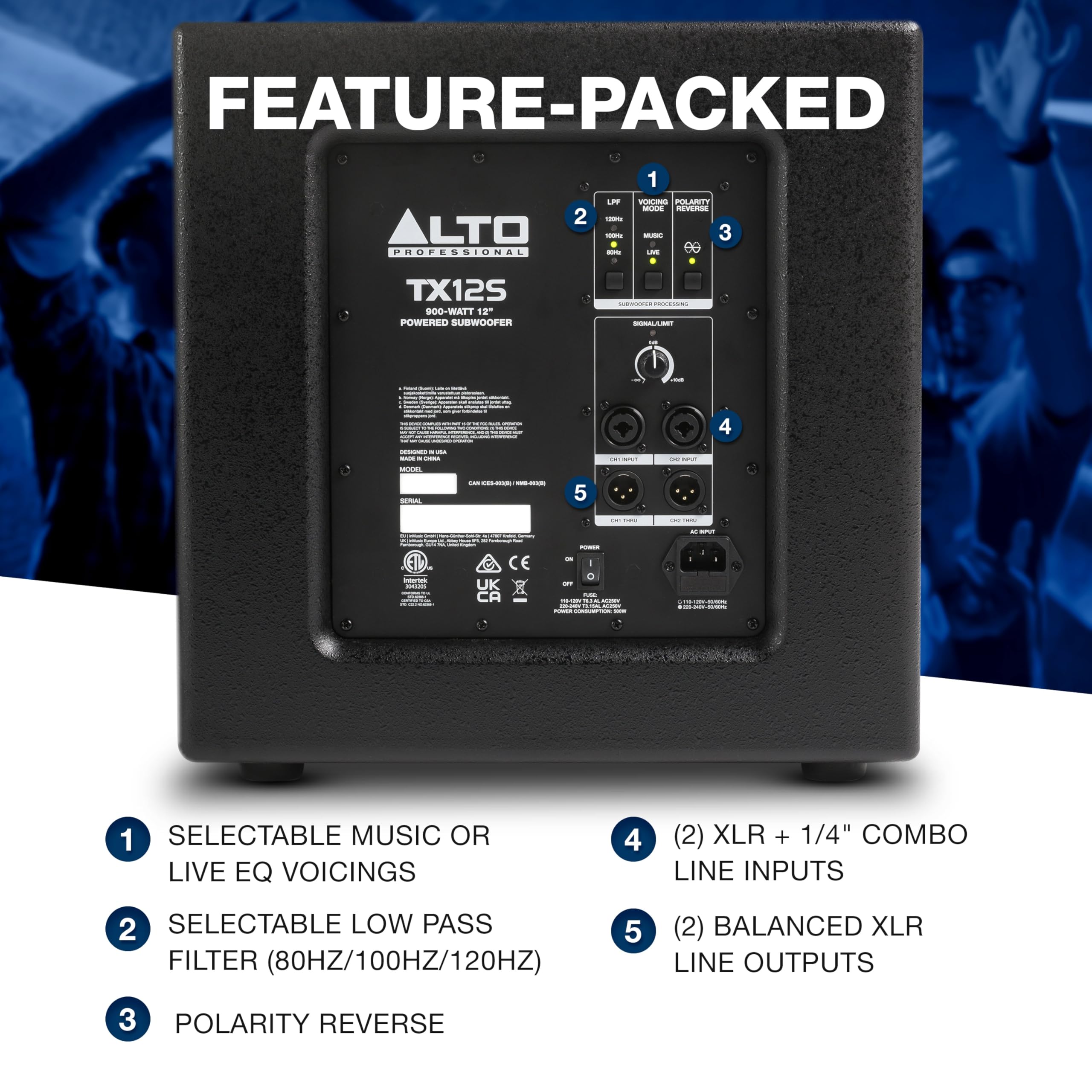 ALTO TX12S 900W 12″ Powered PA Subwoofer