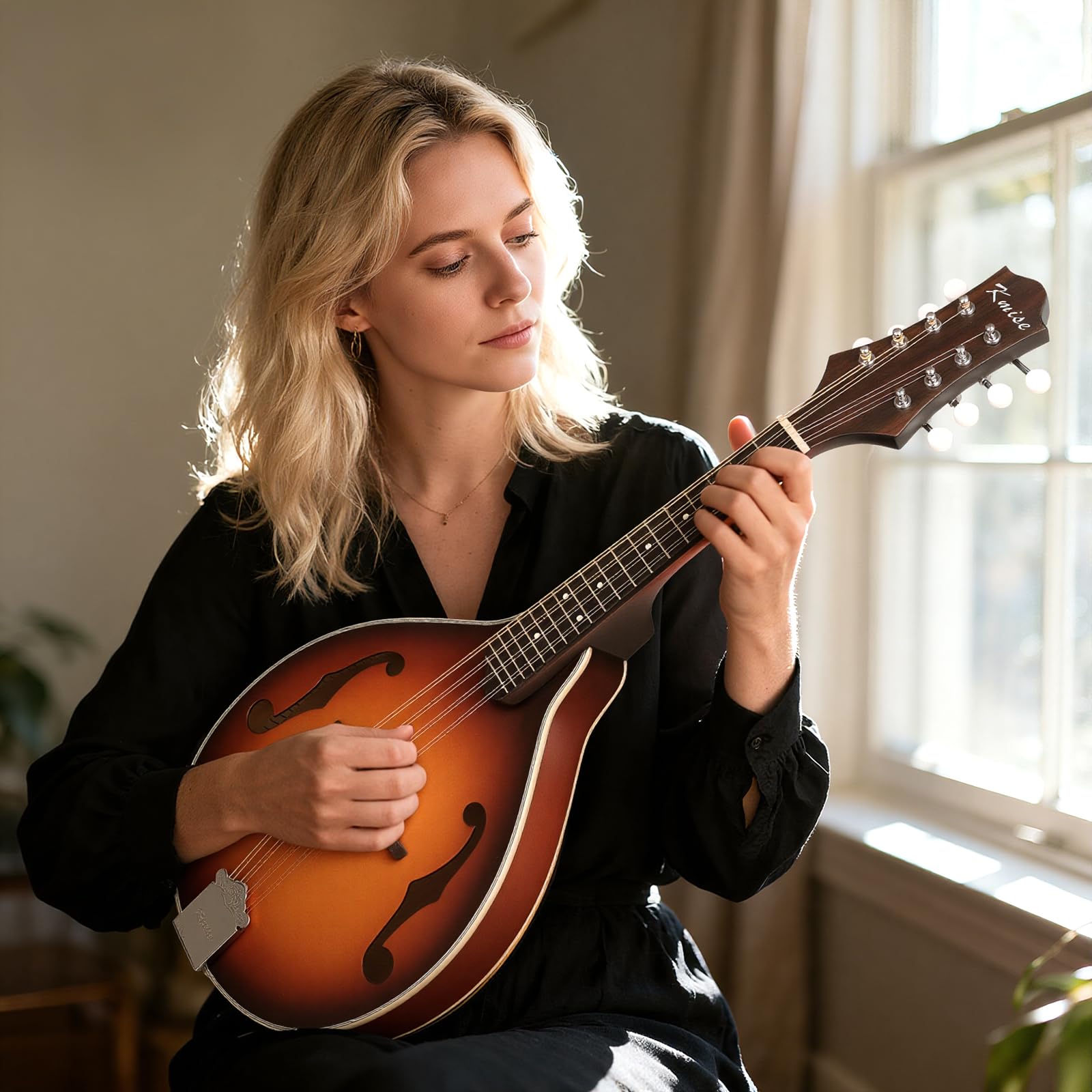 Mandolin Musical Instrument A Style, Acoustic Mandolins Instrument Kit Italian 8 String for Professional Beginners Adults Teens Youth Kids