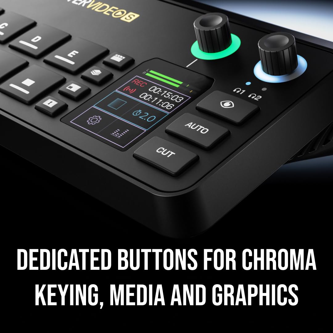 RØDE RØDECaster Video S – Podcast Video Switcher and Audio Interface –