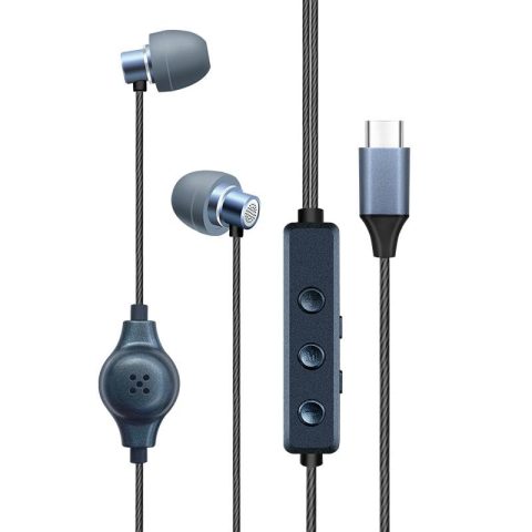 hosabely All-in-One Karaoke Headset with Built-in Sound Card, Voice Changer，Reverb. in-Ear Monitor, Portable Audio Interface, for Live Streaming, Recording, Gaming, Calls, Gift (Blue)