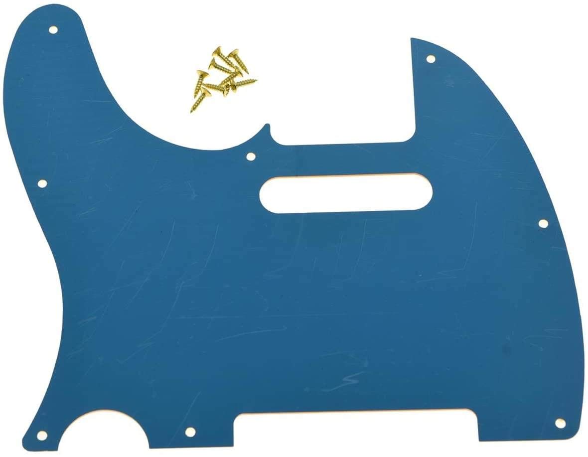 Dopro 8 Hole Tele Guitar Pickguard Scratch Plate fits USA/Mexican FD Telecaster Gold Mirror