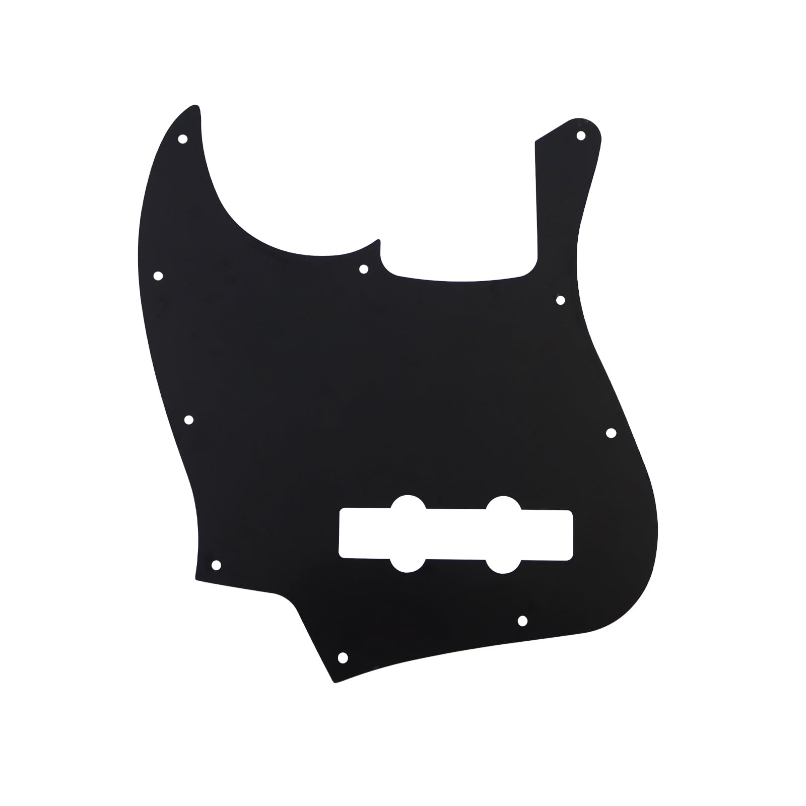 Phrilam 10-Hole Jazz Bass Pickguard for Fender 4 String, Black Pearl 4Ply