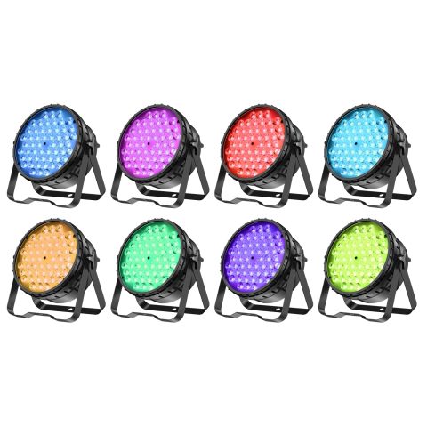 Betopper DJ Lights, 54 x 3W RGB LED Stage Par Lights, DMX/Sound(LPC015,8P)