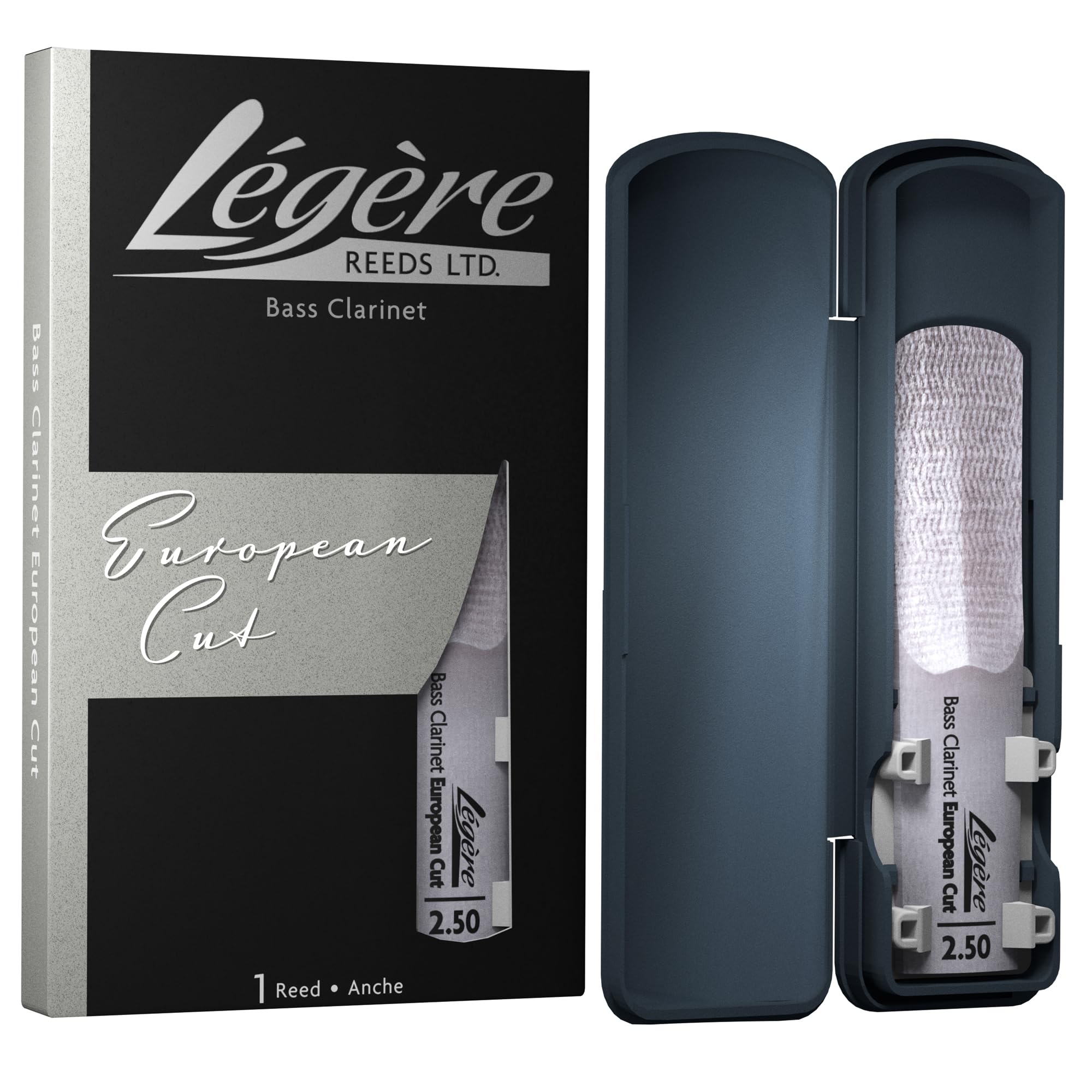 Légère Reeds – Bass Clarinet Reed, European Cut, Strength 2.50 (BCES2.50) – Premium Synthetic Woodwind Reed
