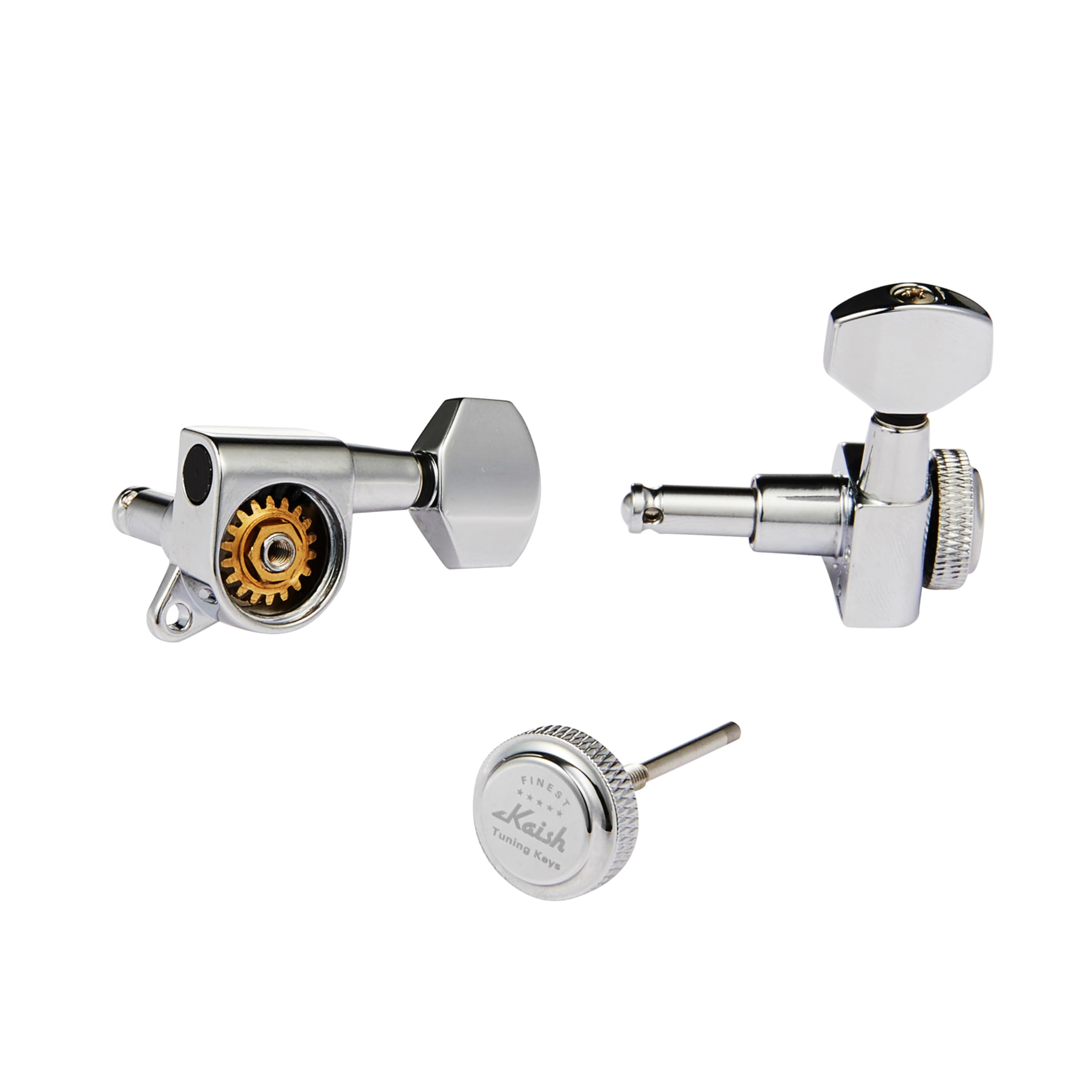 Guitar Locking Tuners 18:1 Guitar Tuning Keys Pegs Locking Tuning Machines Heads for Strat/Tele/Les Paul Electric/Acoustic Guitars Chrome Right