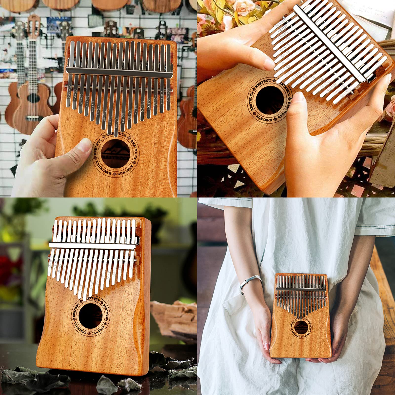 EASTROCK Kalimba Thumb Piano 17 Keys Mbira Finger Piano for beginners