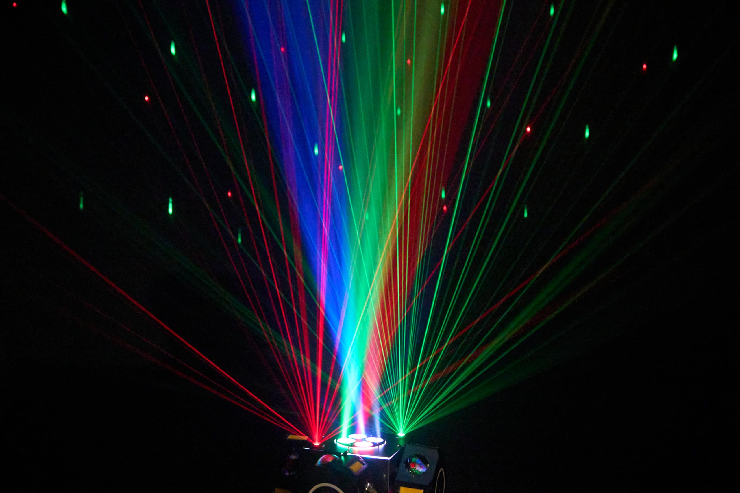 Moving Head DJ Lights 180W LED with 4 Rotating Head,16X10W RGBW 4-in-1 Multiple Effects Changing,21CH DMX-512/Sound Activated for Christmas KTV Wedding