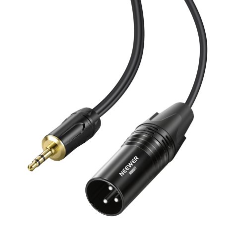 NEEWER 3.5mm to XLR Cable, 3 ft (91 cm) Male to Male Audio Cord Adapter with 1/8″ AUX TRS Connector for Phone Tablet Laptop Voice Recorder MP3 Player Mixer Speaker Preamp, Not for Microphone Use,MS023