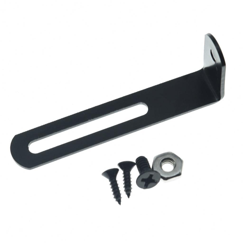 KAISH Premium Stainless Steel Guitar Pickguard Bracket with Pickguard Mounting Screws Bolt and Nut for USA Les Paul Black