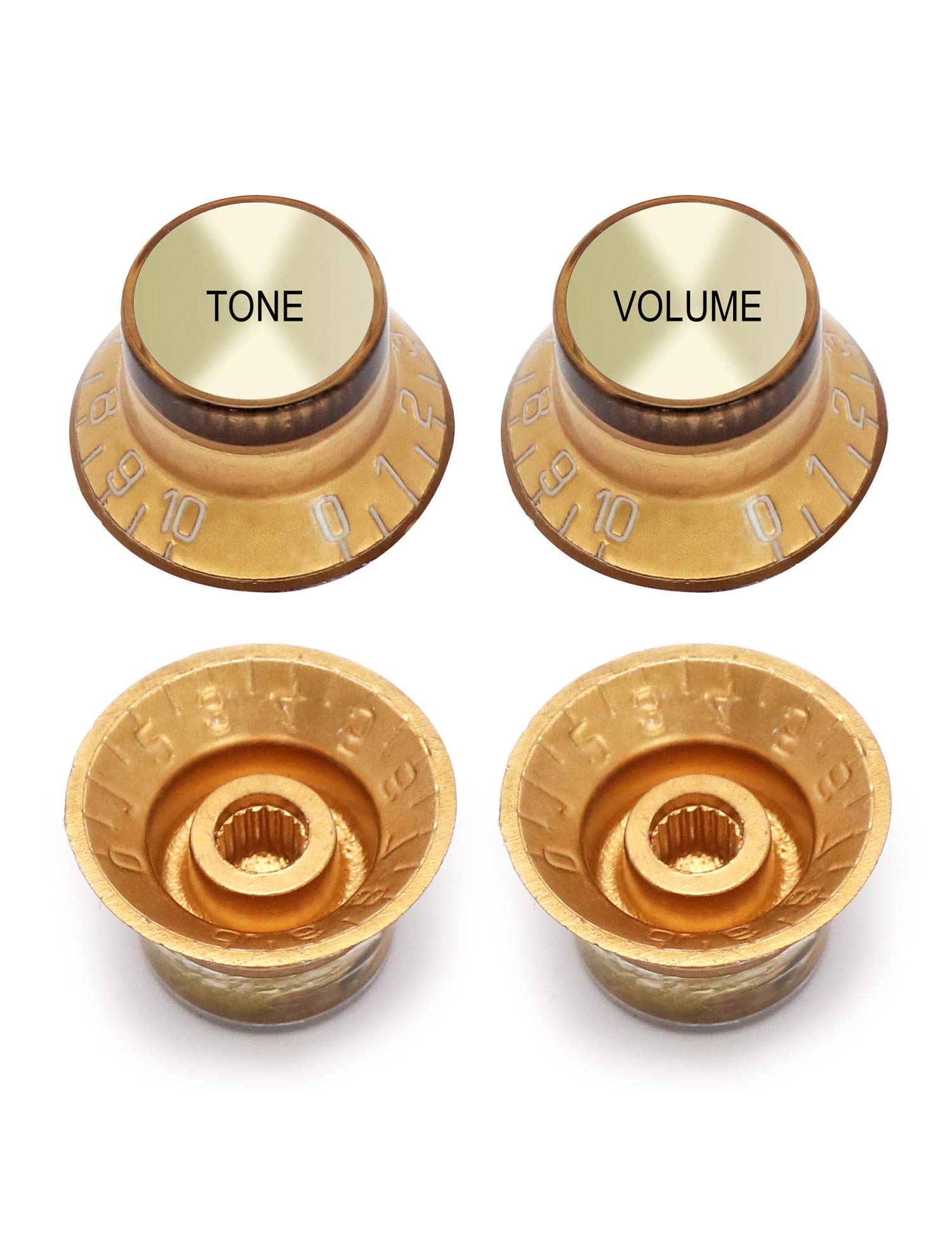 Metallor Electric Guitar Top Hat Knobs Speed Control Knobs 2 Volume 2 Tone
