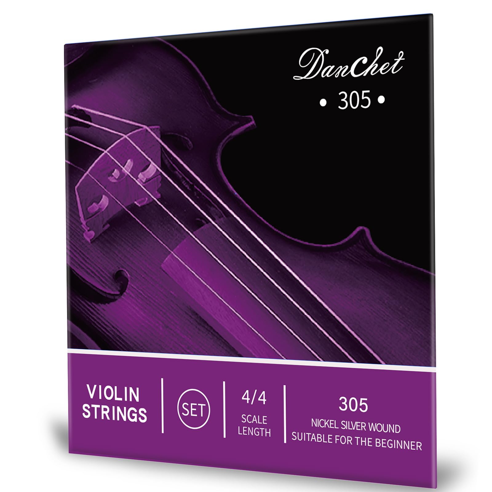 Danchet Violin Strings 4/4 Full Set Senior Level, Ball End, Nickel Silver Wound 305…