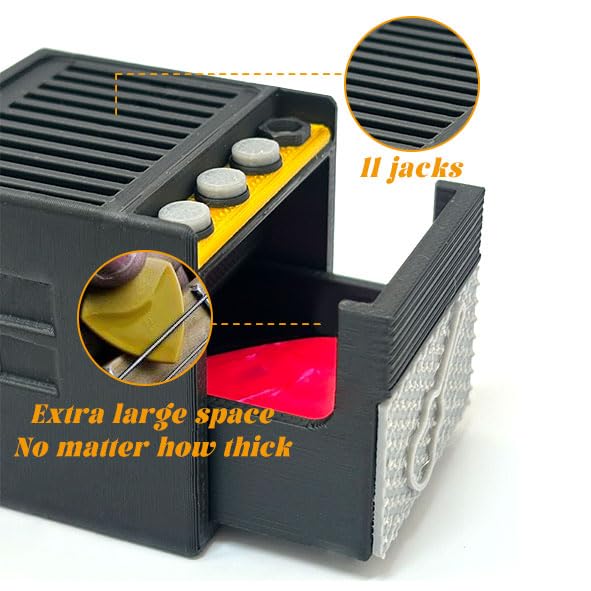 Guitar Pick Holder with Hidden Drawer, Guitar Gift for Dad & Music Lovers