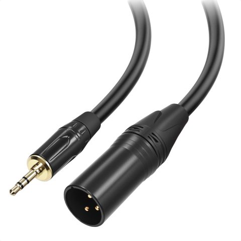 Cyberguys! 3.5mm to XLR Cable, 1/8 to XLR Male Audio Cord, 15ft
