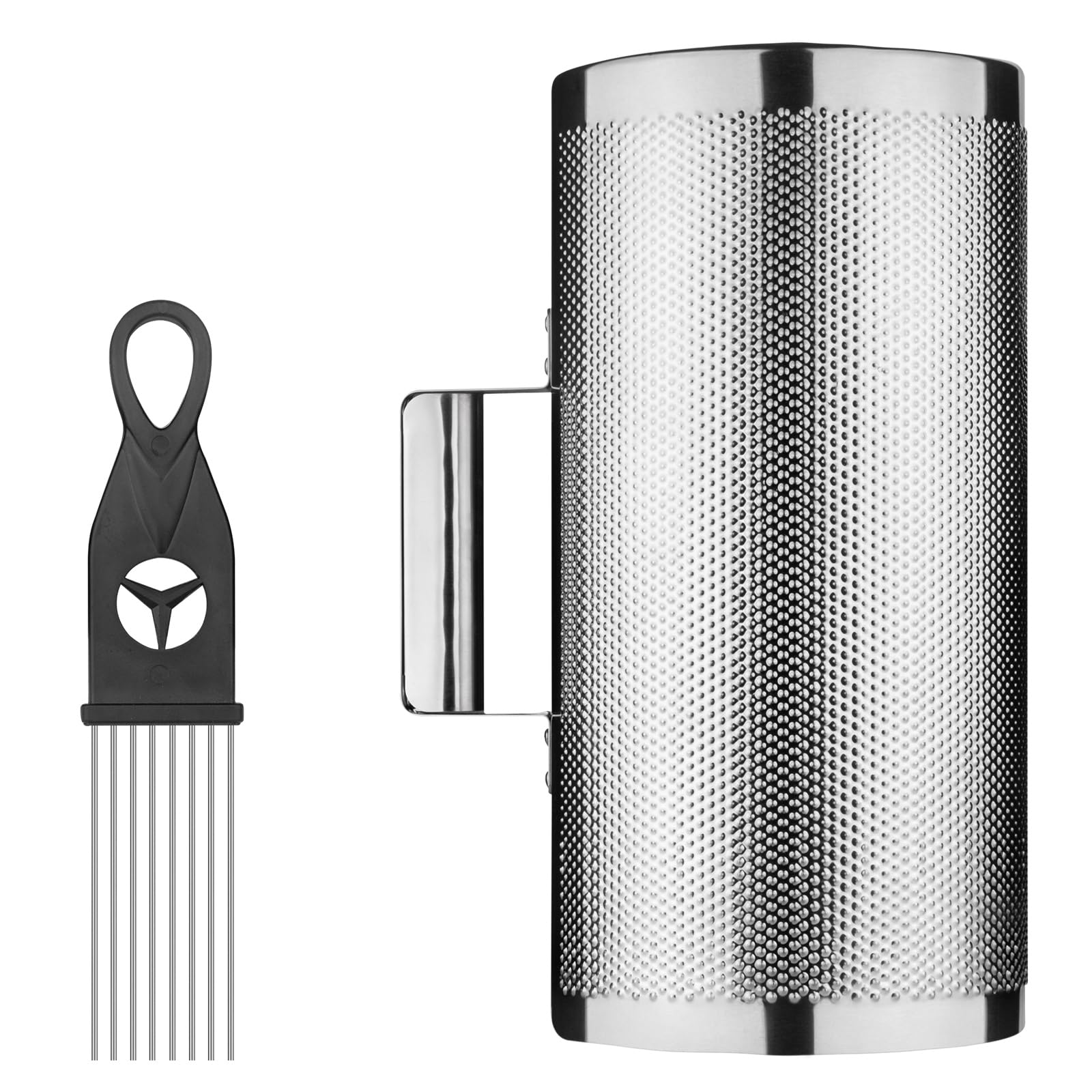 Abuff – Metal Guiro Instrument, 12″ x 6″ Stainless Steel Guiro Shaker with Scraper Latin Percussion Instrument Musical Training Tool, Guira Dominicana