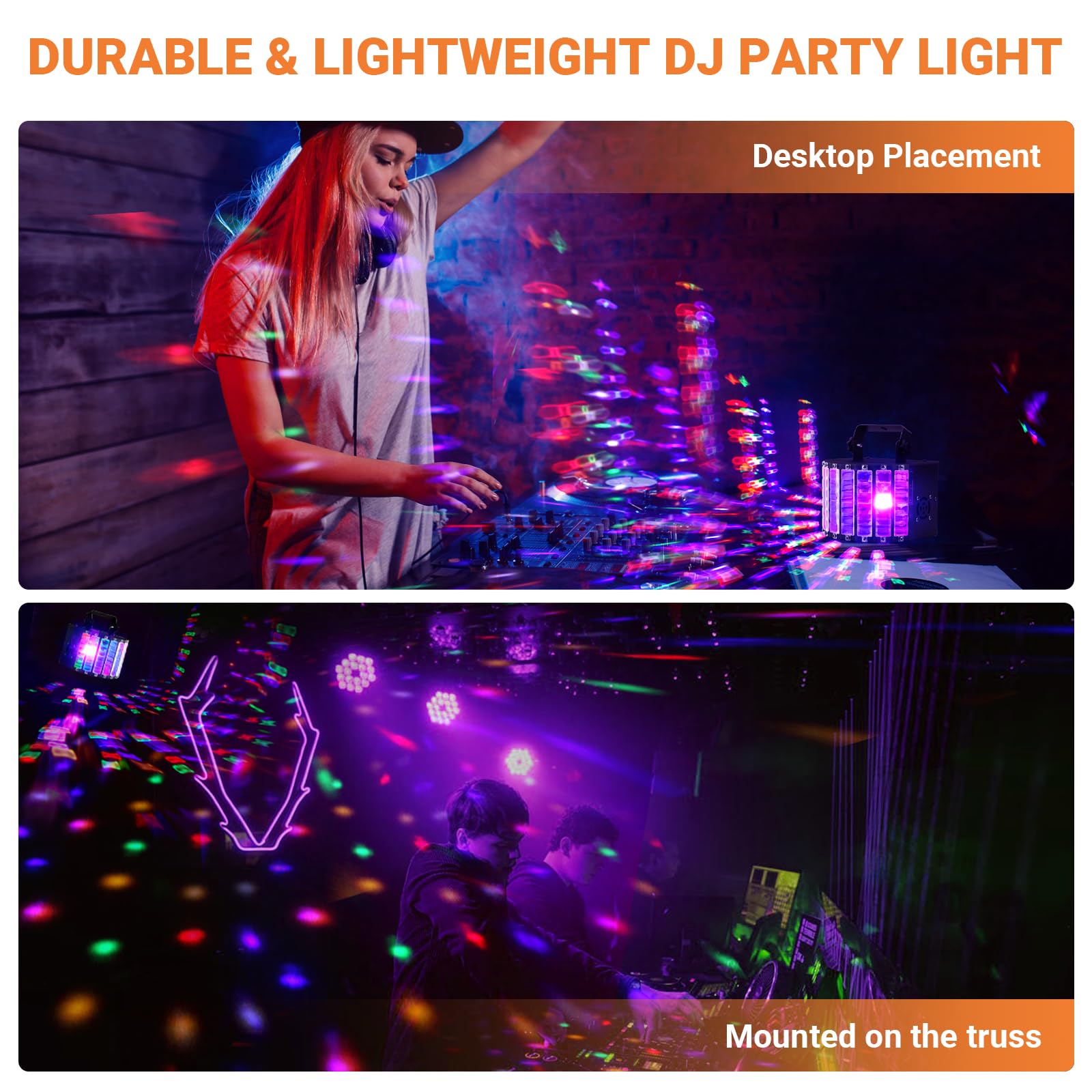 LaluceNatz 27W DJ Disco Party Light Derby Effect Remote Control