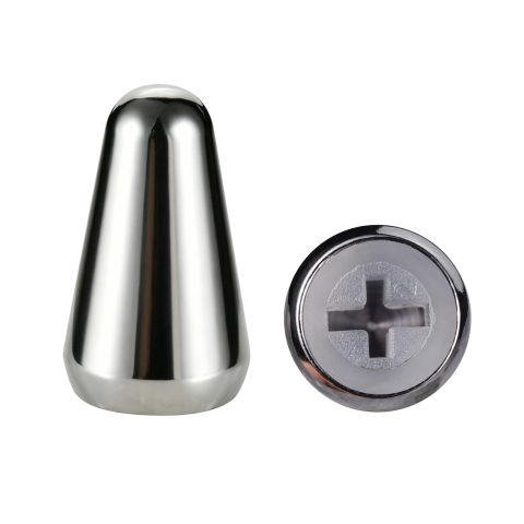 2pcs Guitar 5 Way Pickup Switch Tip Metal Switch Cap Knob for Strat Tele Guitar Parts(Chrome)