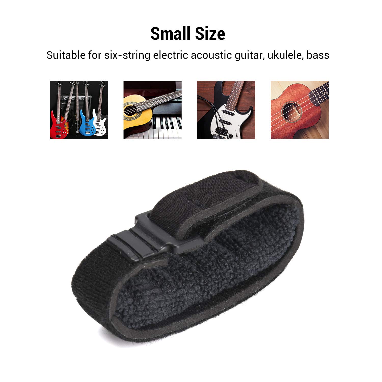 Facmogu 2PCS Guitar String Mute Dampener, Adjustable Bass Mute Silencer