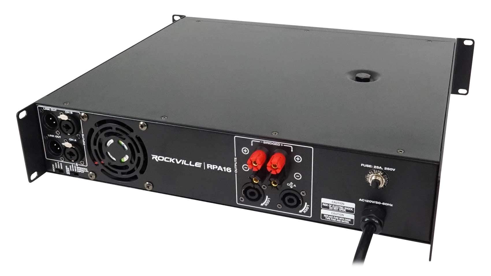 Rockville RPA16 2-Channel Professional/DJ Rack Mount Power Amplifier