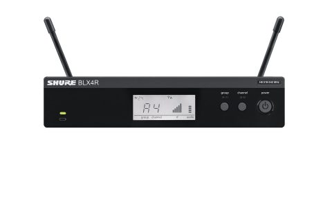 Shure BLX4R Single Channel Rack Mount Wireless Receiver with Frequency QuickScan, XLR and 1/4-inch Outputs – for use with BLX Wireless Systems (Transmitter Sold Separately) | H8 Band”