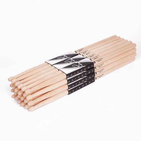 VAISOENY Drum Sticks, Maple Wood 5B Drumsticks with Teardrop Tip, 12 Pairs