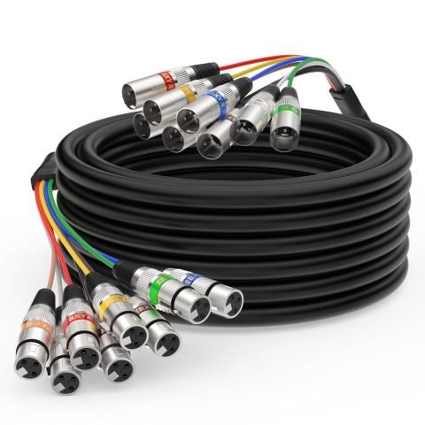 EBXYA 8 Channel XLR Snake Cables 10ft – XLR Male to Female Microphone Cable