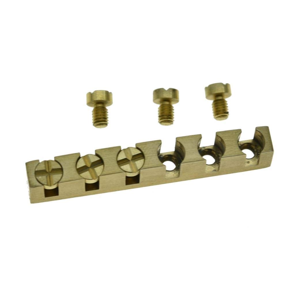 KAISH 43mm Height Adjustable Brass Guitar Nut Metal Nut for Les Paul or LP SG Electric Guitar