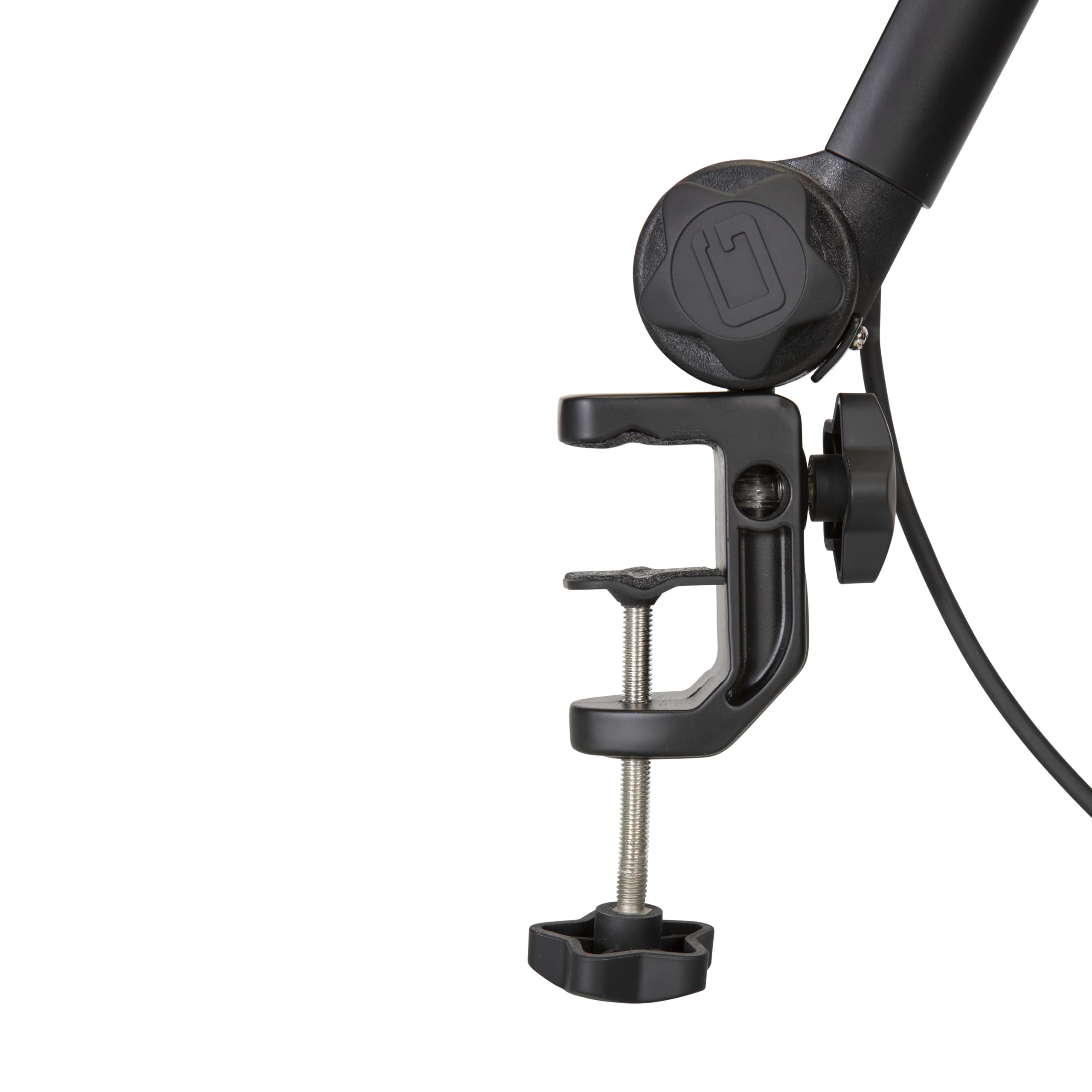 Gator GFWMICBCBM3000 Frameworks Deluxe Desk-Mounted Broadcast Microphone Boom Stand For Podcasts & Recording, Integrated XLR Cable, (GFWBCBM3000)