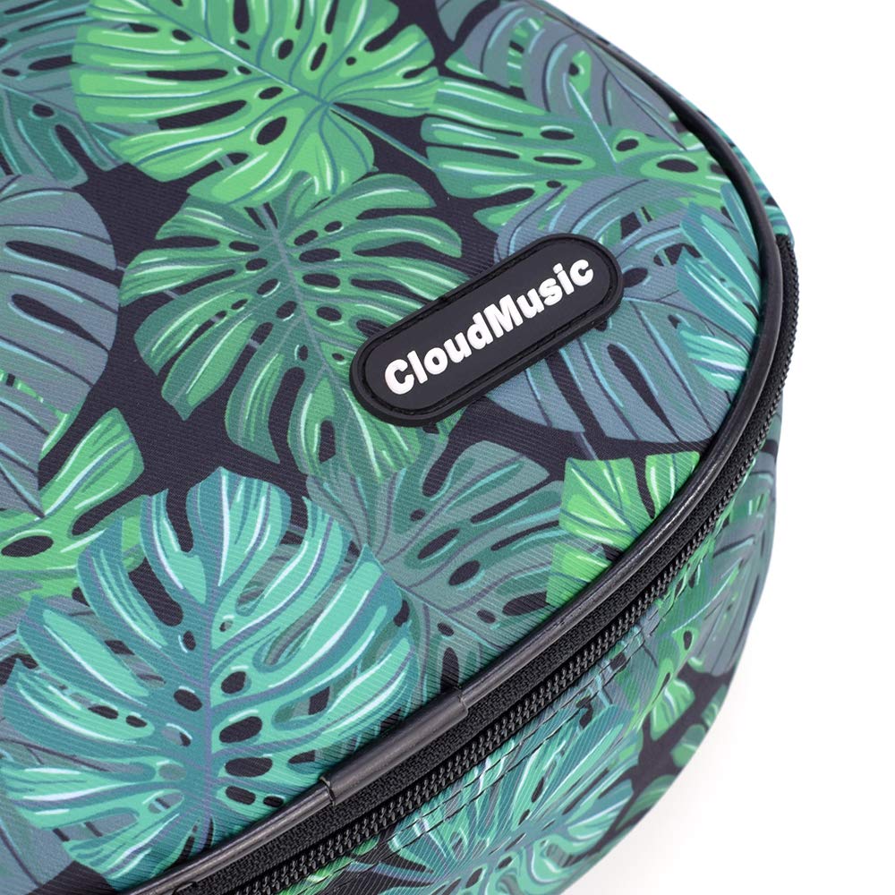 CLOUDMUSIC Ukulele Case Gig Bag, Concert 23″, Green Monstera