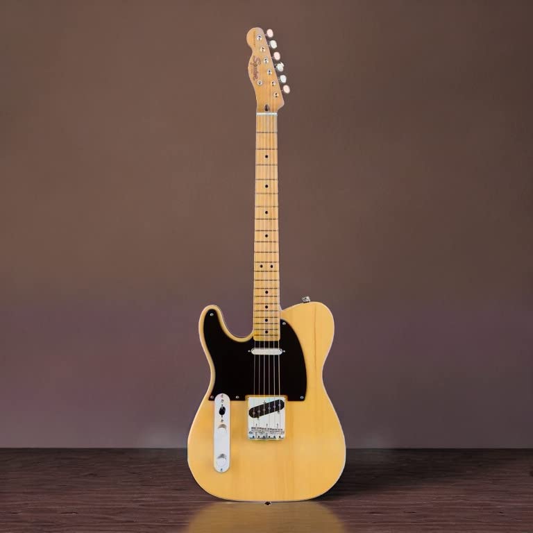 Fender 0374035550 Squier Classic Vibe 50s Telecaster Electric Guitar, with 2-Year Warranty, Butterscotch Blonde, Maple Fingerboard, Left-Handed