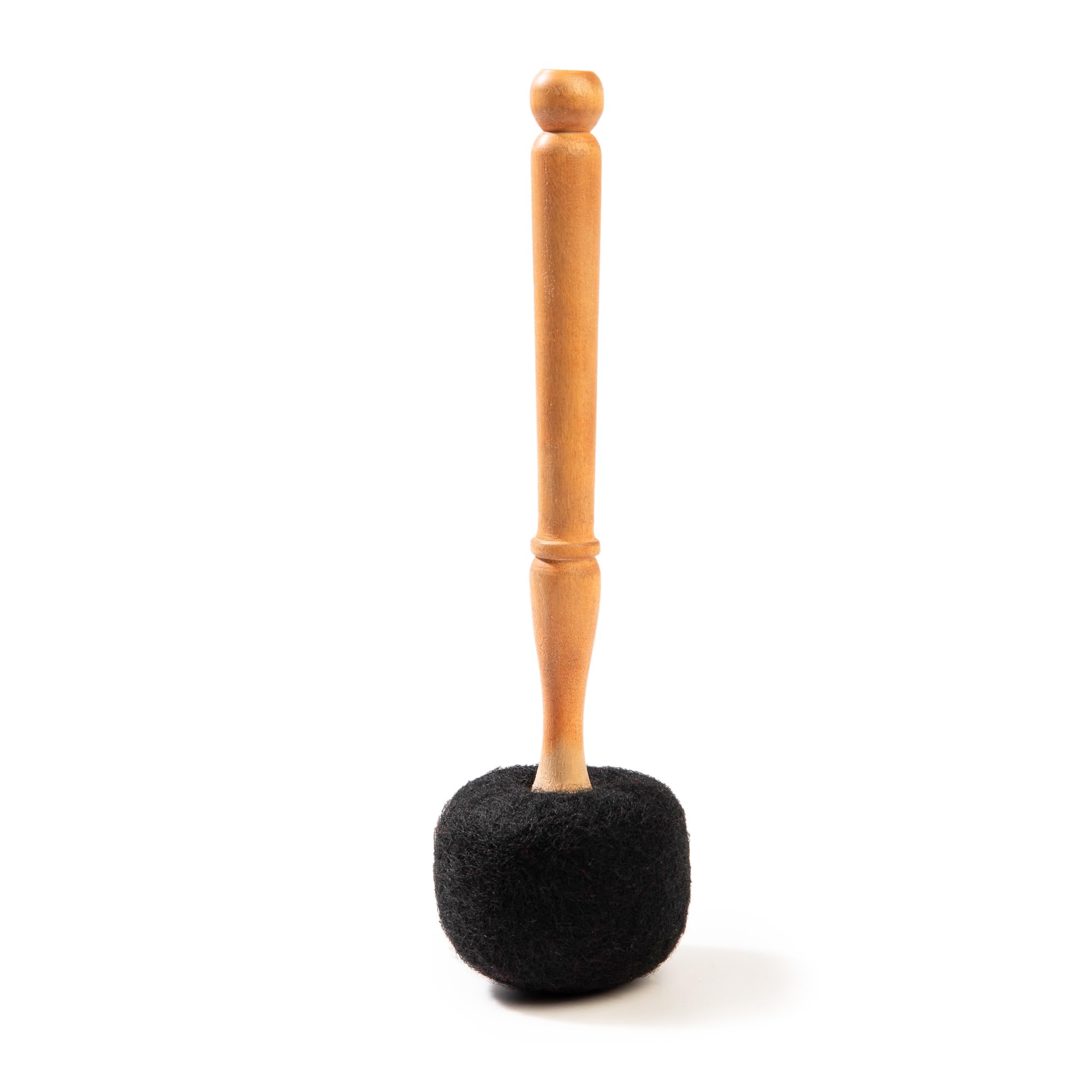 Drum Mallet Wool Felted Drum Stick – 9 Inches Wool Mallet for Gongs & Large Singing Bowls by Himalayan Bazaar