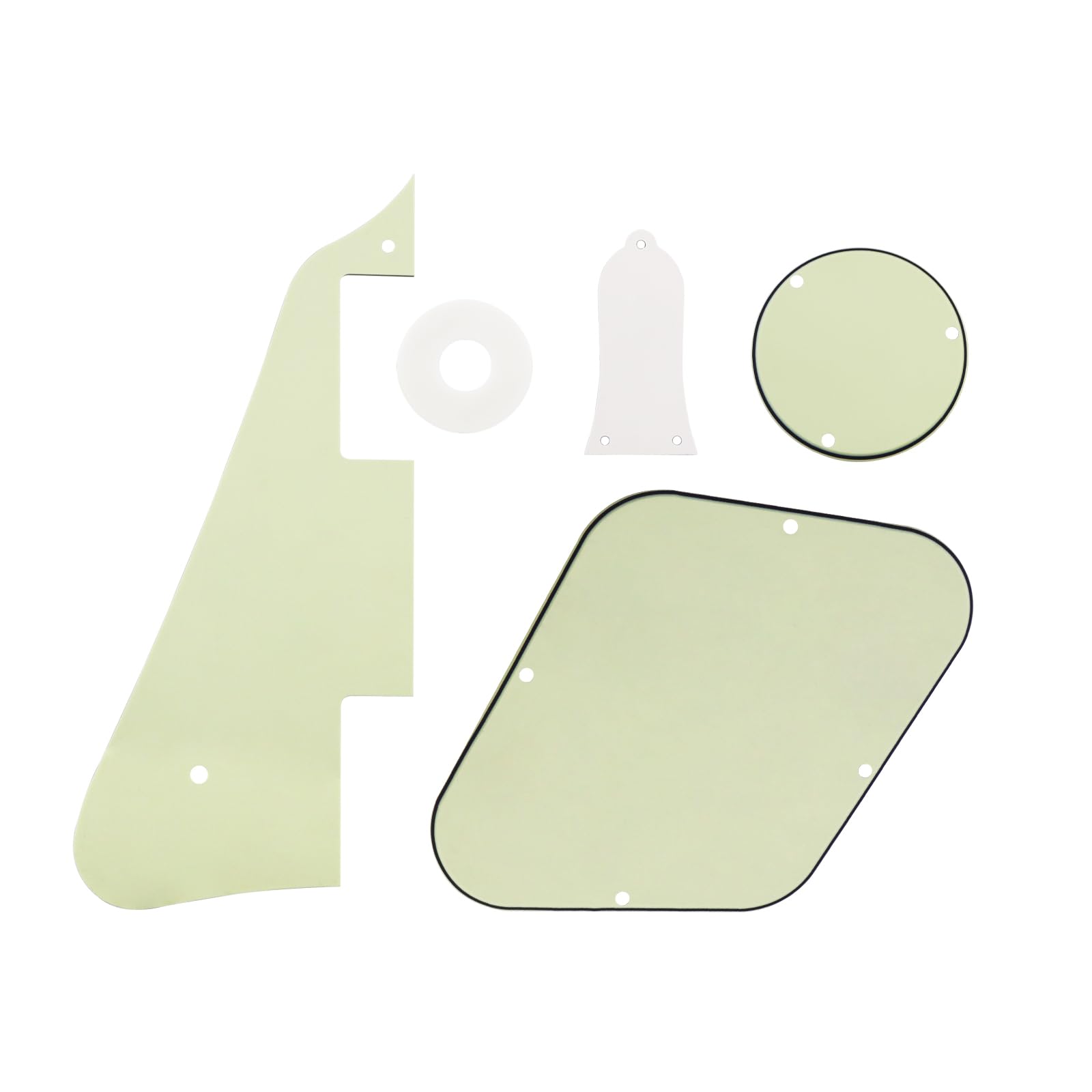 Phrilam Electric Guitar Pickguard Set for Gibson Les Paul, Mint Green 3Ply