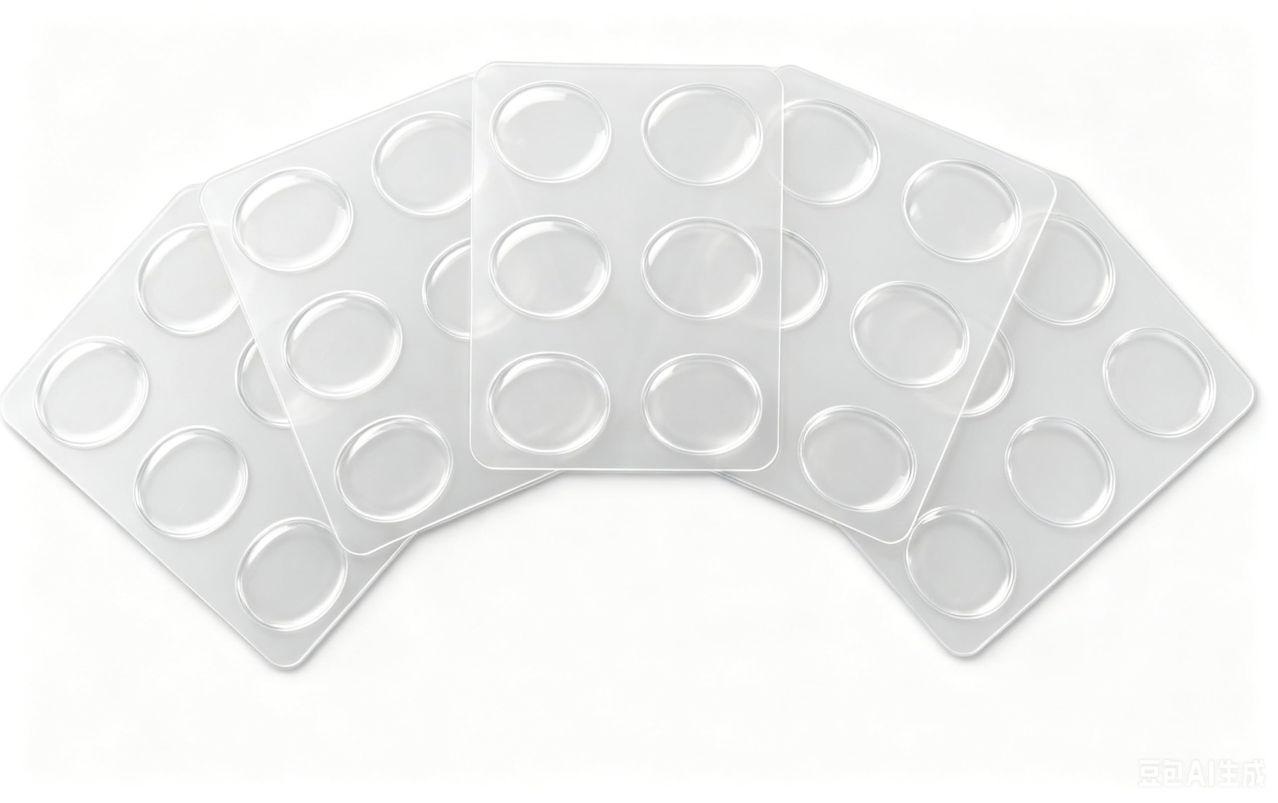EASTROCK Round Drum Dampeners Gels Silicone Gel Pads 30 Pieces,Transparent