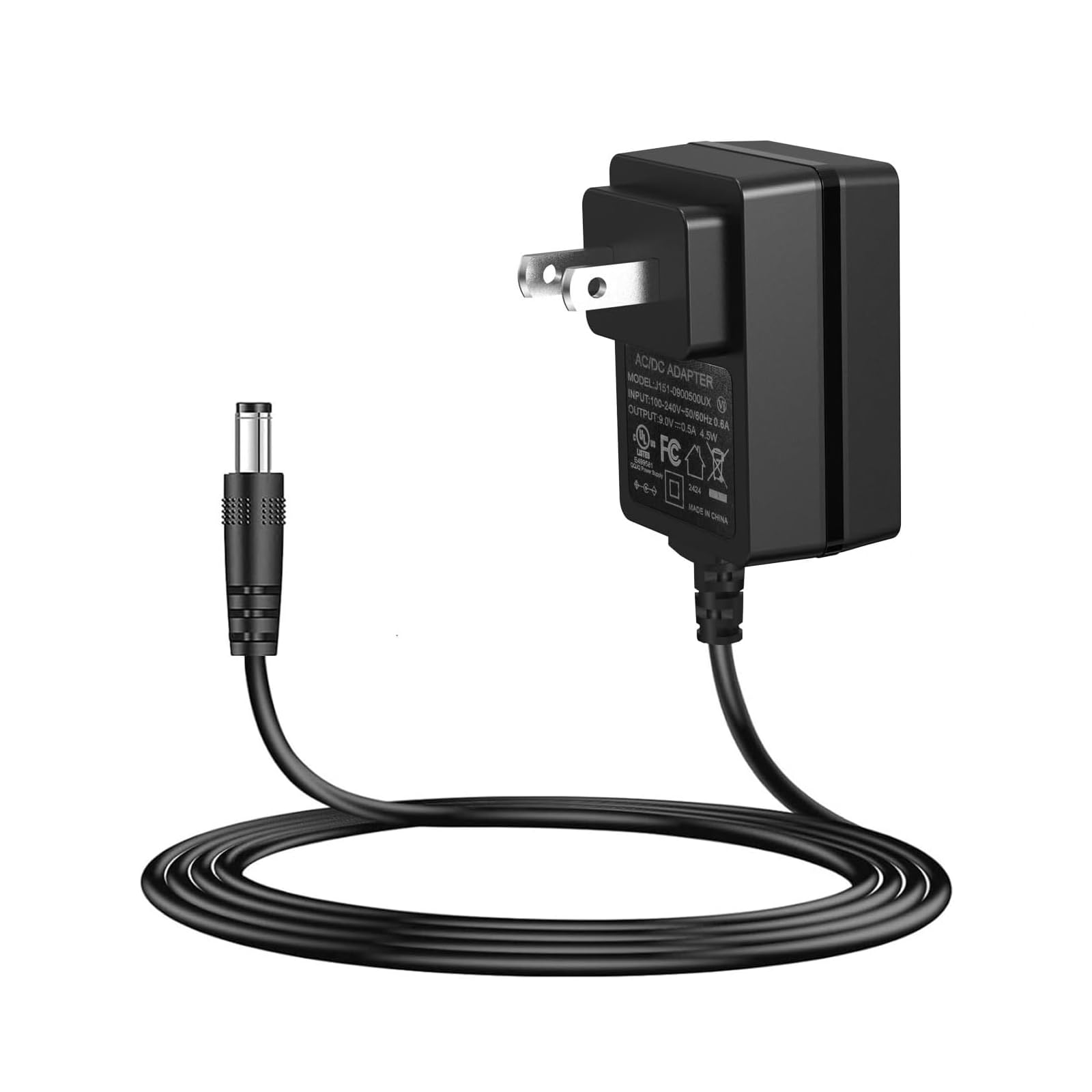 AITONE 9V DC Guitar Pedal Power Supply, 500mA, Tip Negative, 5.5×2.1mm