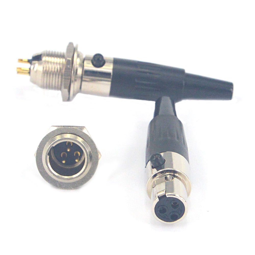 onelinkmore Mini XLR TA3F 3 Pin Female Connector DIY 2 Sets