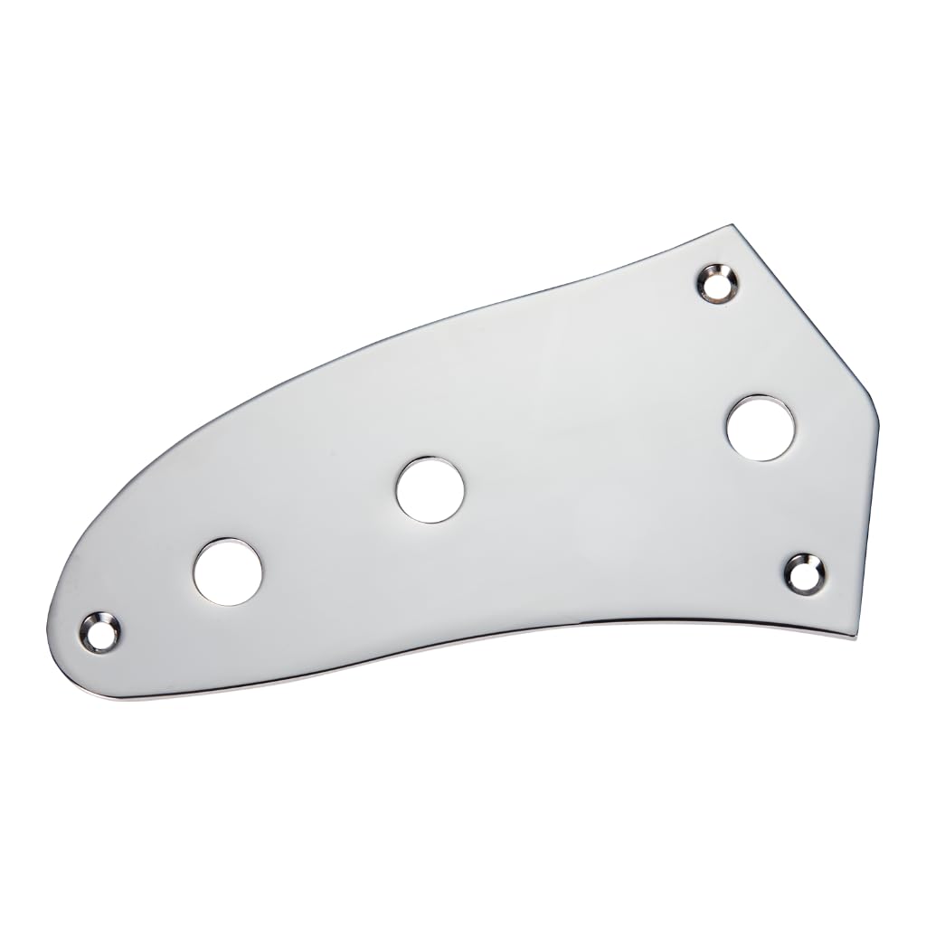 Dopro Electric Guitar Bottom Control Plate Volume/Tone Lower Control Plate with mounting screws for Jaguar Guitars Chrome