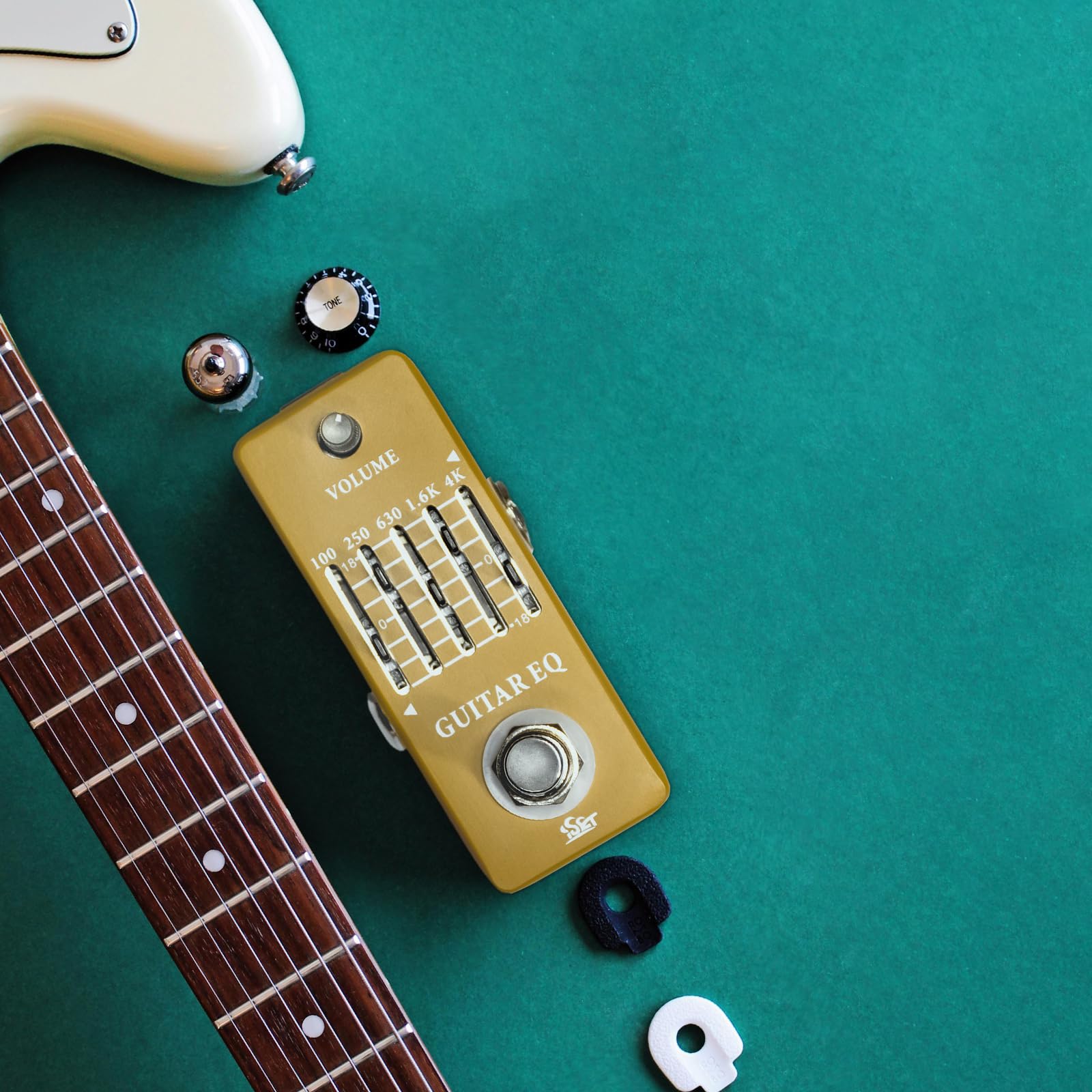 ISET Analog Guitar Equalizer Pedal – EQ Pedal For Electric and Acoustic Guitar With True Bypass