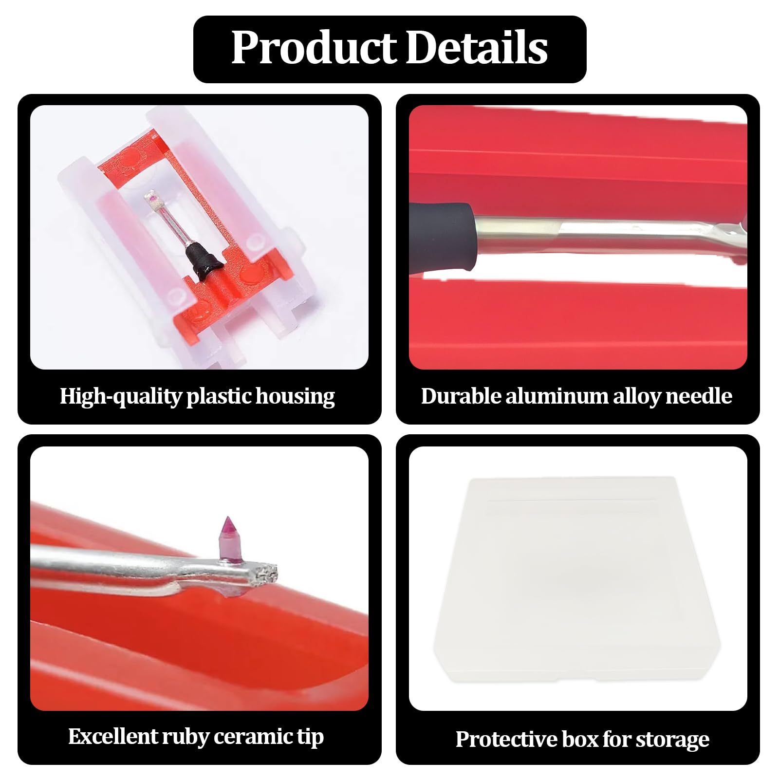 Record Player Needle,3 PCS Turntable Record Player Needles Replacement Compatible with Crosley, Victrola & More Turntable,Phonograph Cartridge Needle