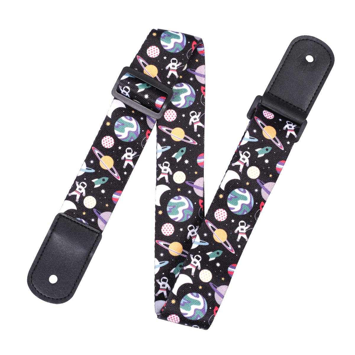 Q QINGGE Ukulele Strap Well made strap for Ukulele and kids’ guitars (black)