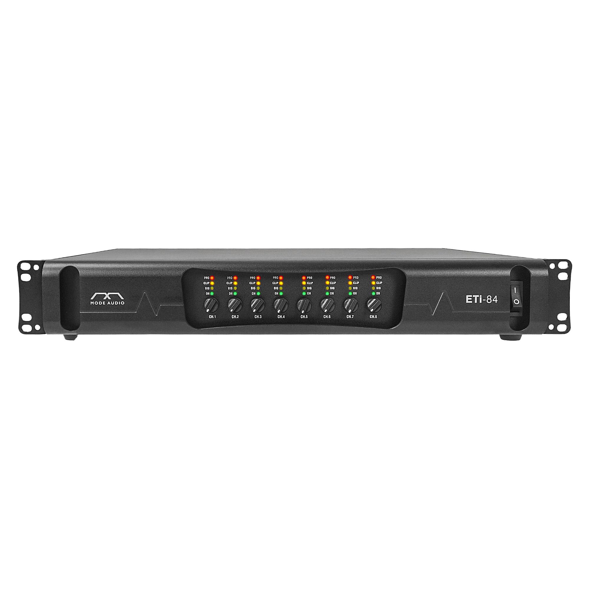 Sound Town MODE Audio Class-D 8-Channel PA/DJ Switching Power Supply Professional Power Amplifier, 8 x 800W RMS at 4Ω, PFC Power, 1.5U Rack Mountable for Meeting Room, Conference, Installation(ETi-84)