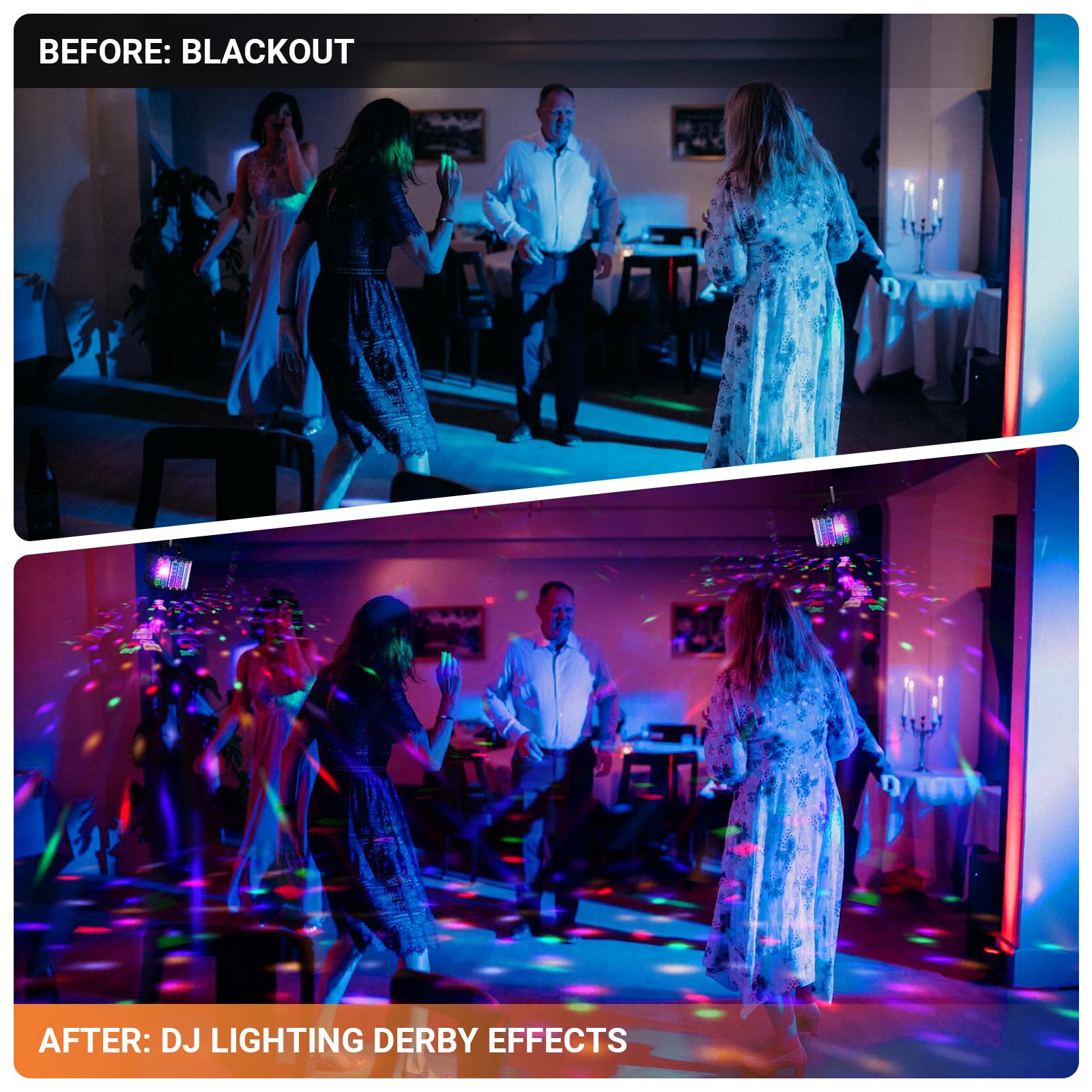 LaluceNatz 27W DJ Disco Party Light Derby Effect Remote Control