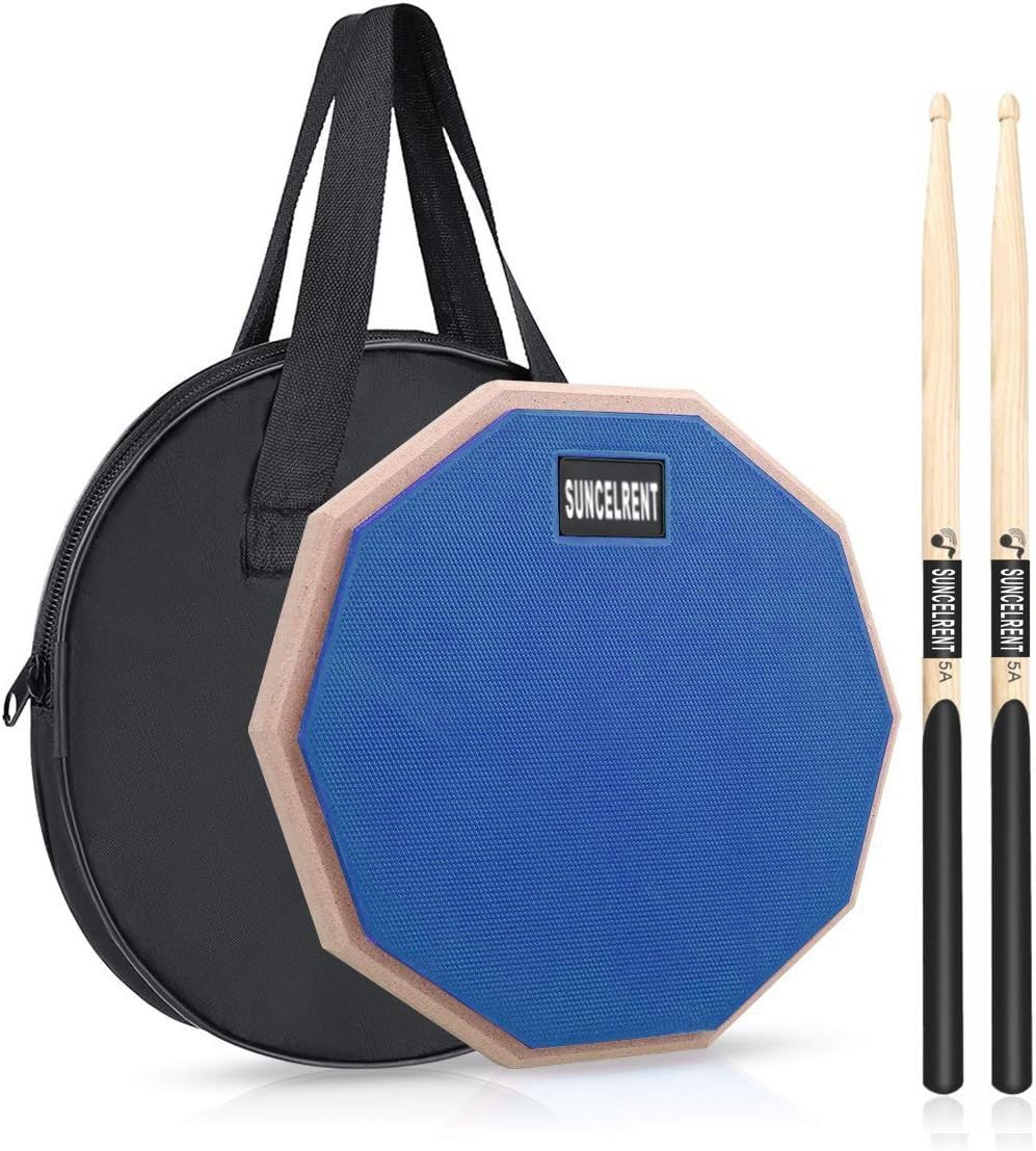 SUNCELRENT Silent Drum Pad, 12 Inch Blue