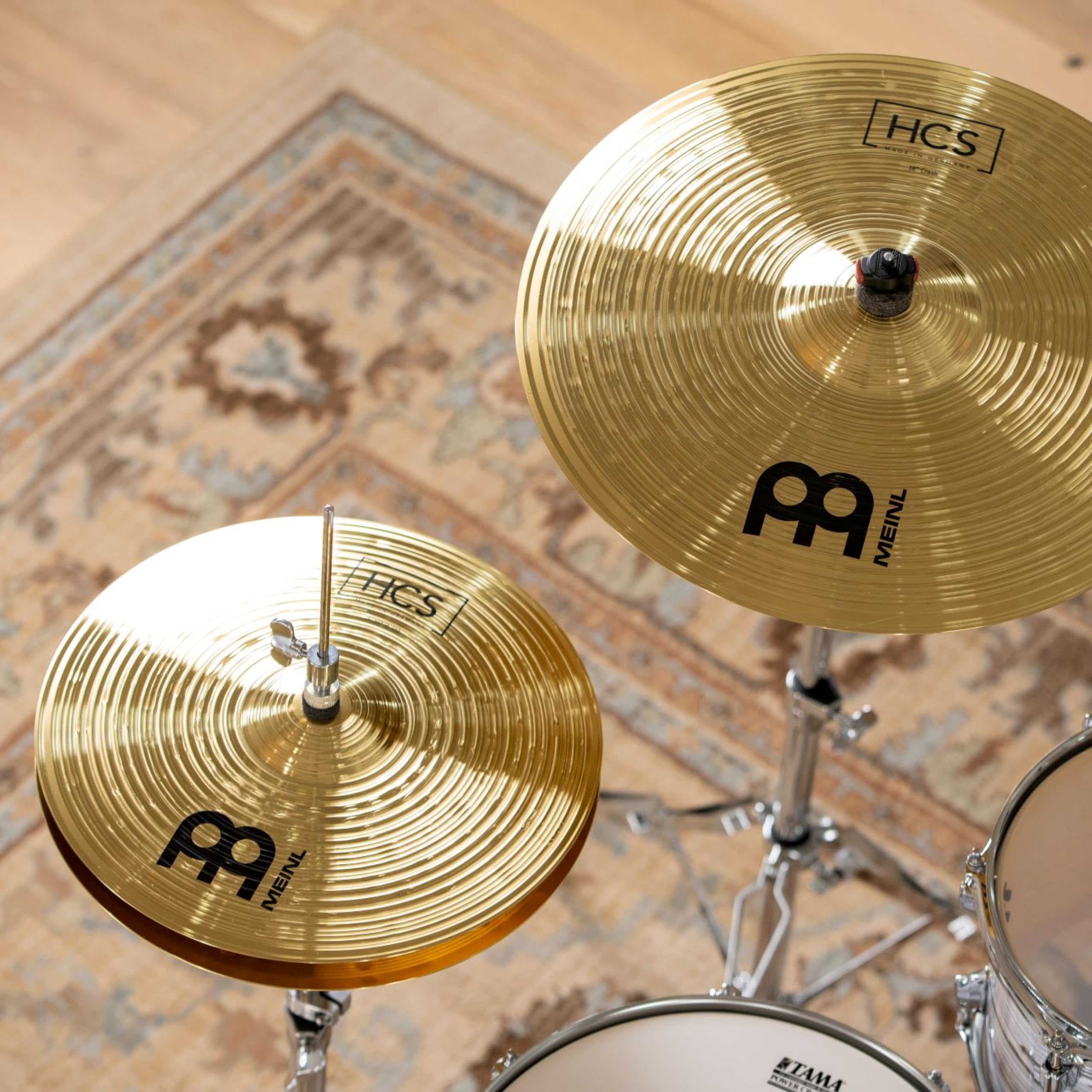 Meinl 14” Hihat (Hi Hat) Cymbal Pair – HCS Traditional Finish Brass for Drum Set, Made In Germany, 2-YEAR WARRANTY (HCS14H)
