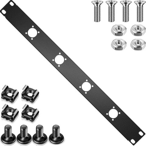 4-hole 1u Audio Rack Panel 4d Series Xlr Patch Panel for 19 Inch Enclosure