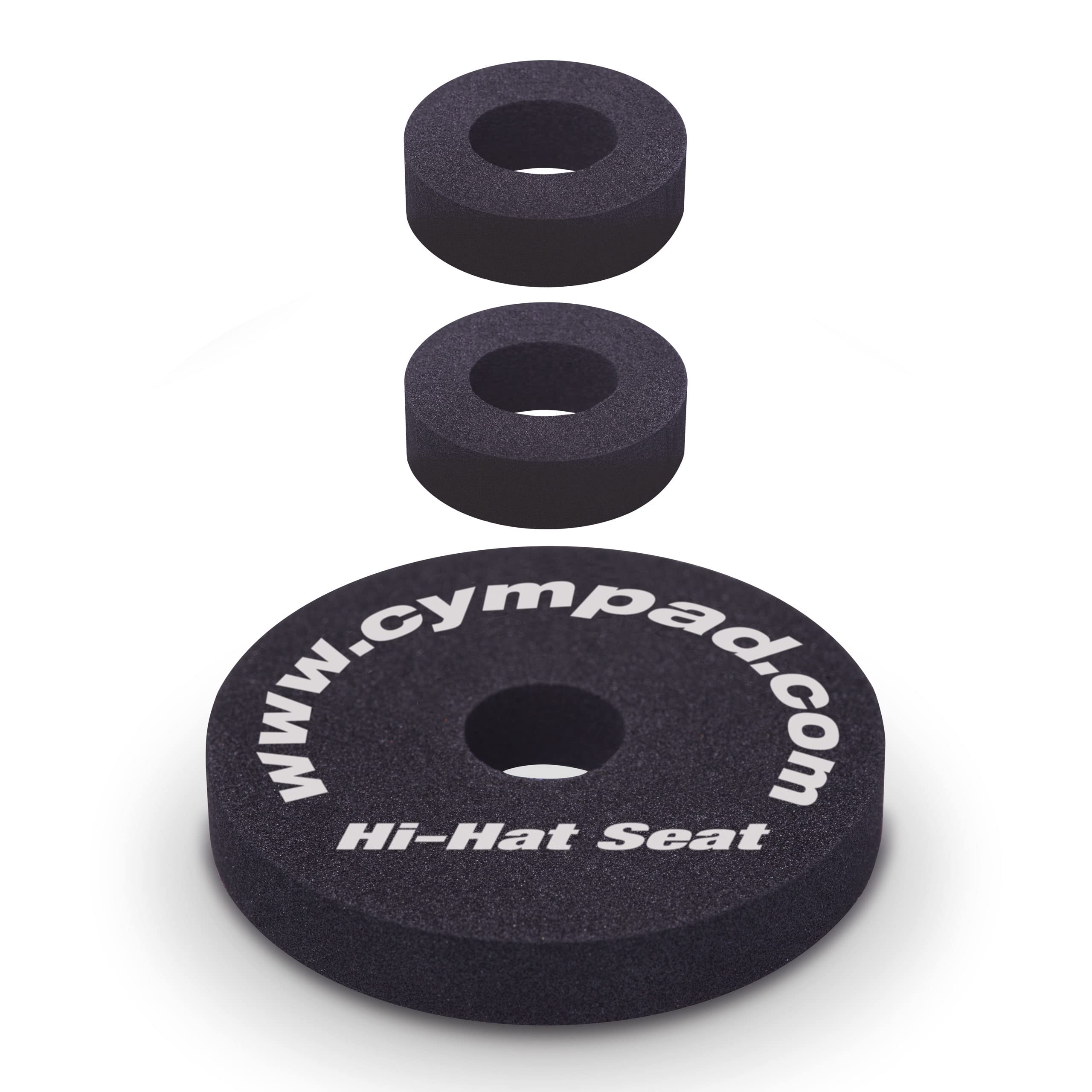 Cympad Optimizer Starter Pack, Foam Cymbal Washers for Improved Cymbal Performance & Protection. (3x 40/15mm; 1x Hi-Hat; 1x Ride)