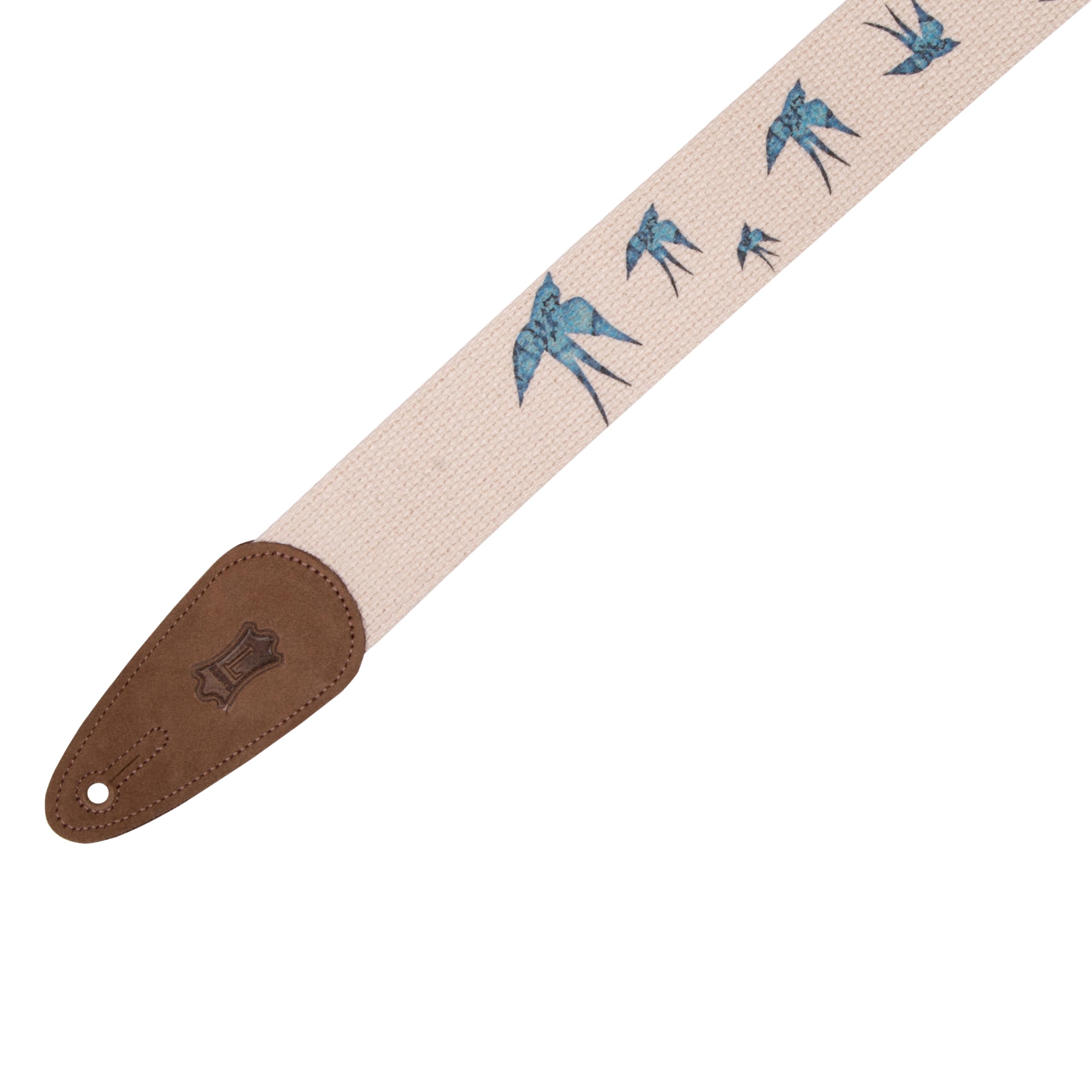 Levy’s Leathers MC8U-006 2″ cotton guitar strap with decorative print and suede ends. Tri-glide adjustable to 65″