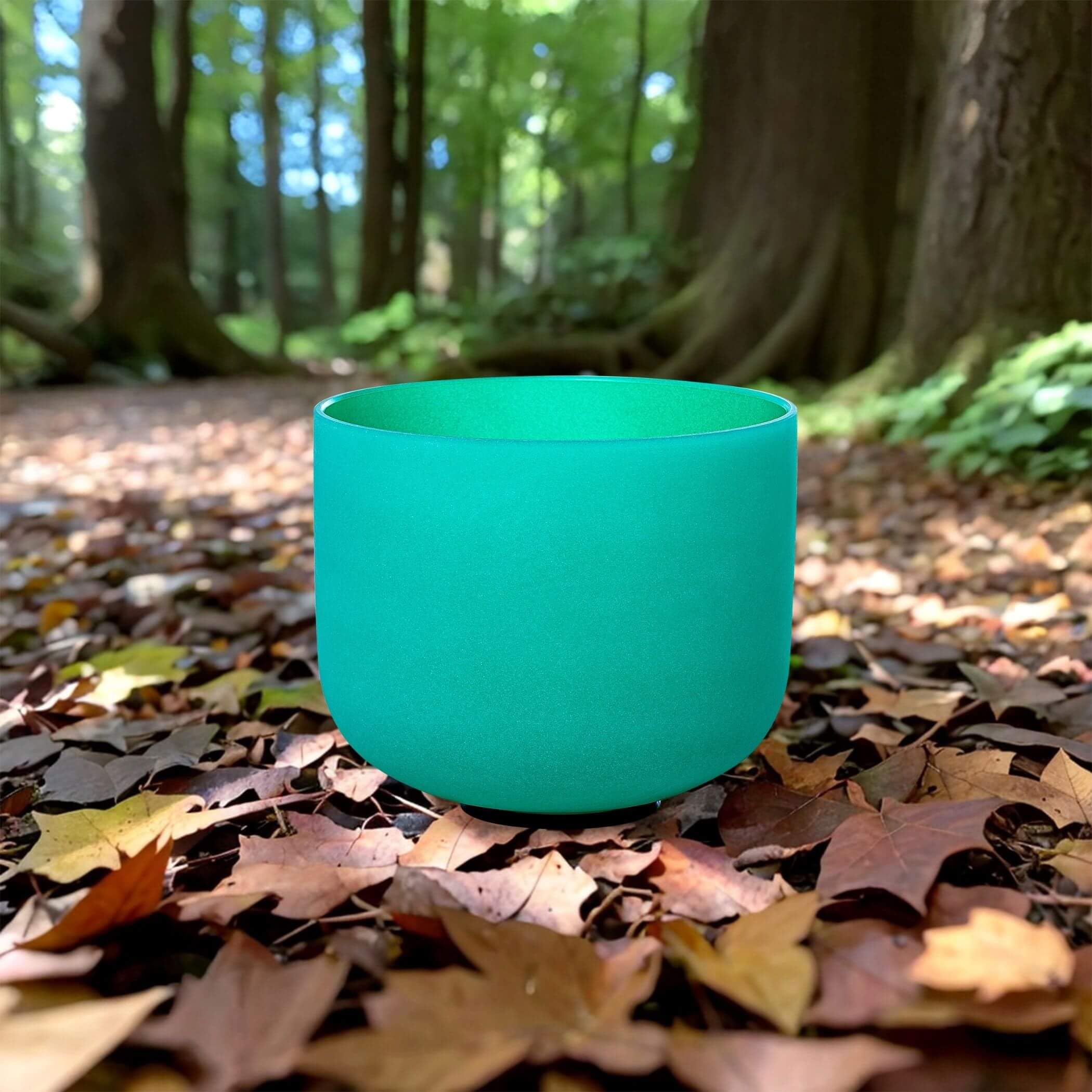 SOUNDELLO Crystal Singing Bowl 9 Inch Green F Note 432Hz