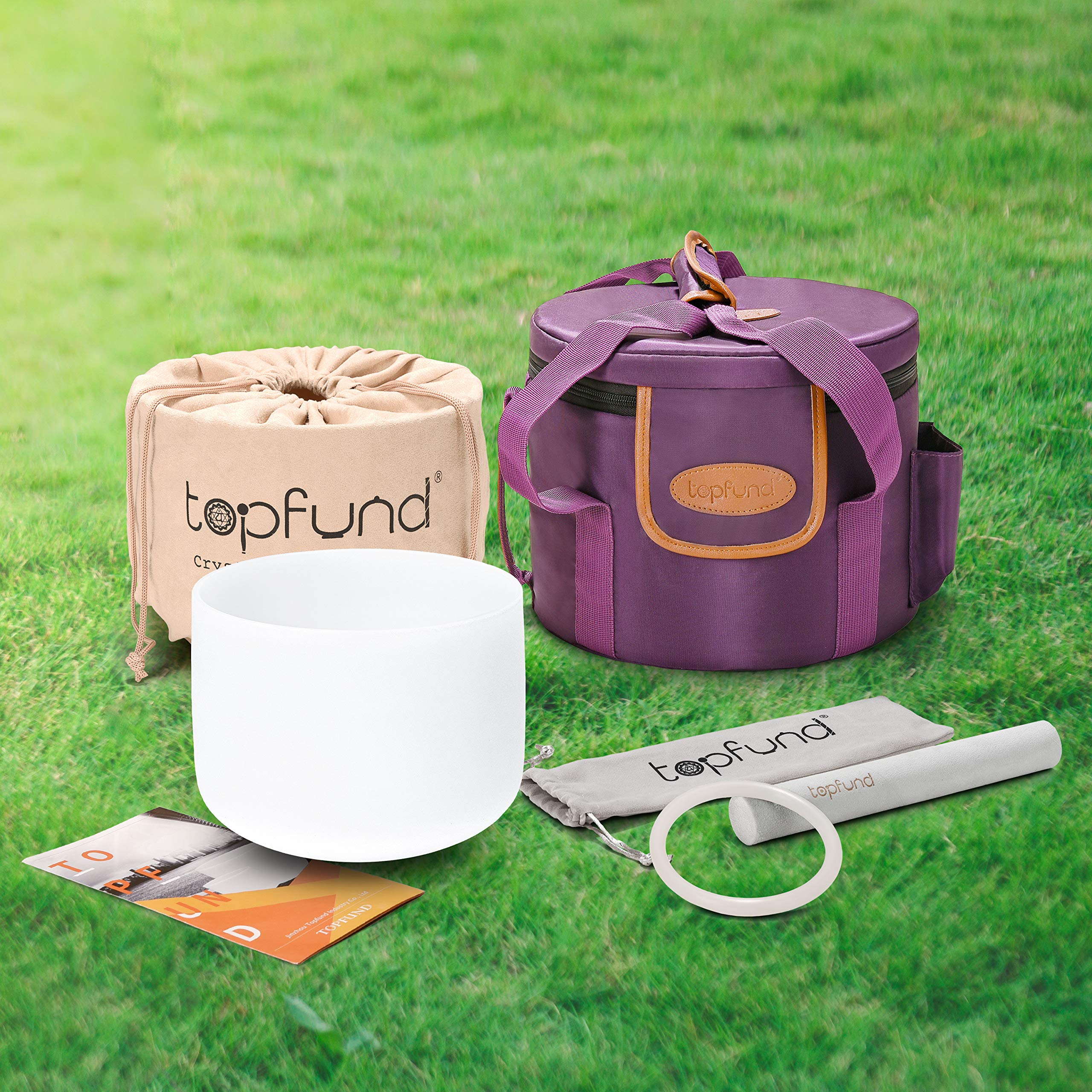 TOPFUND 10 Inch 440Hz Chakra Singing Bowl